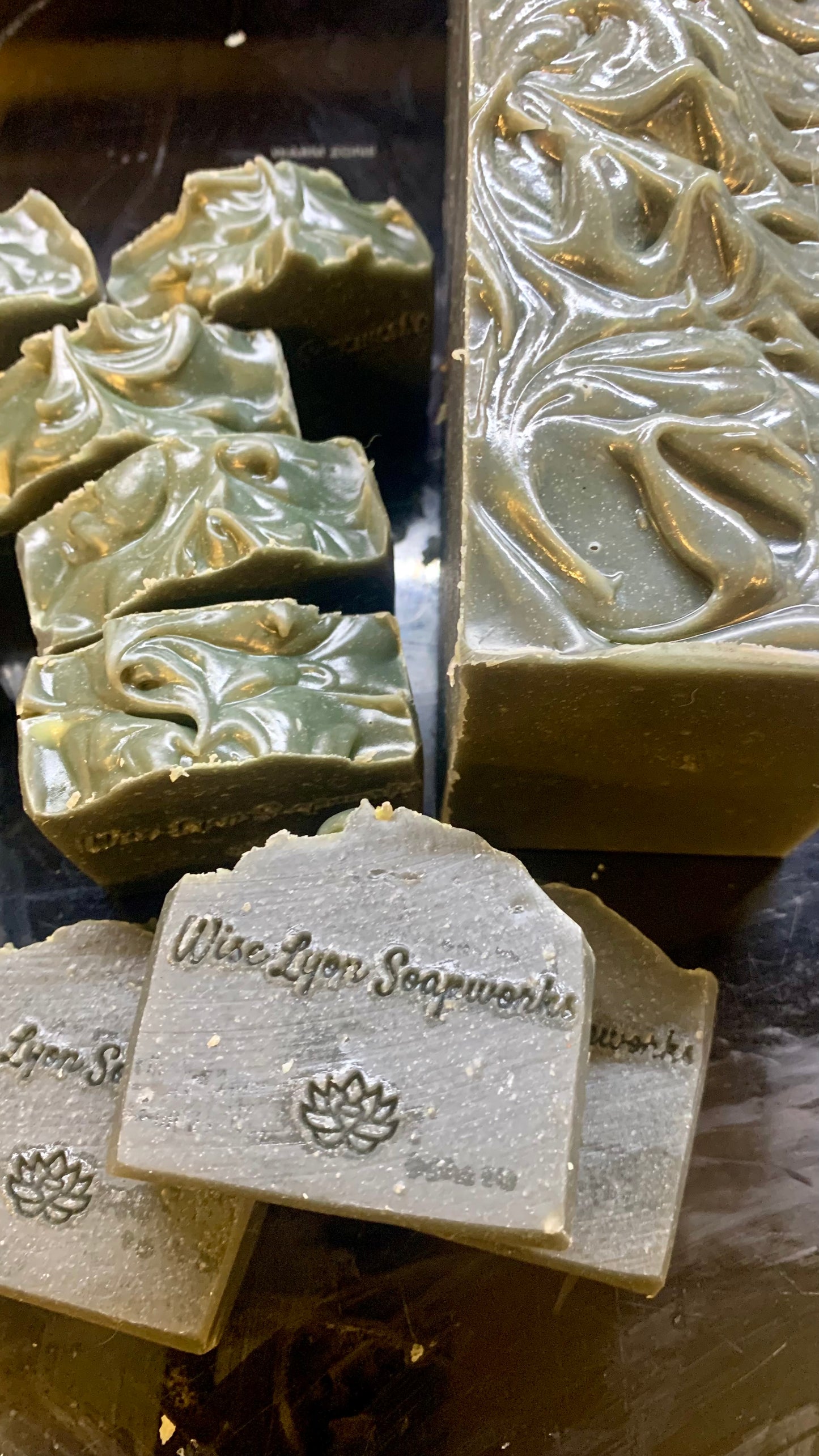 Mechanic’s Soap, Charcoal & Pumice Natural Soap, organic hemp - Wiselyonsoapworks