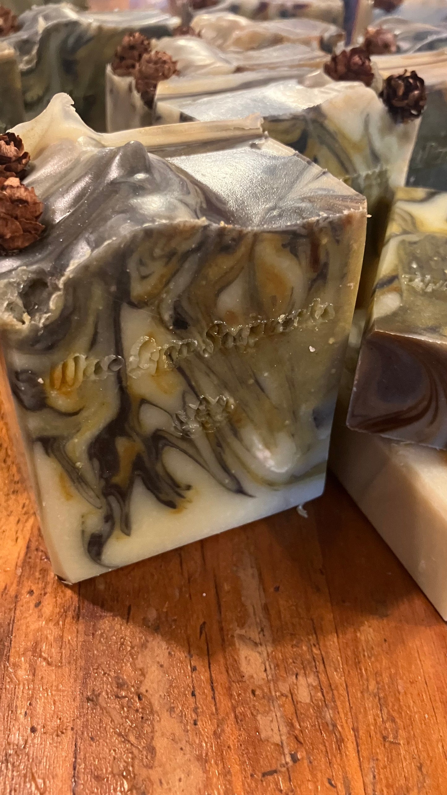 Sugar Pine & Patchouli Natural Soap, organic hemp - Wiselyonsoapworks