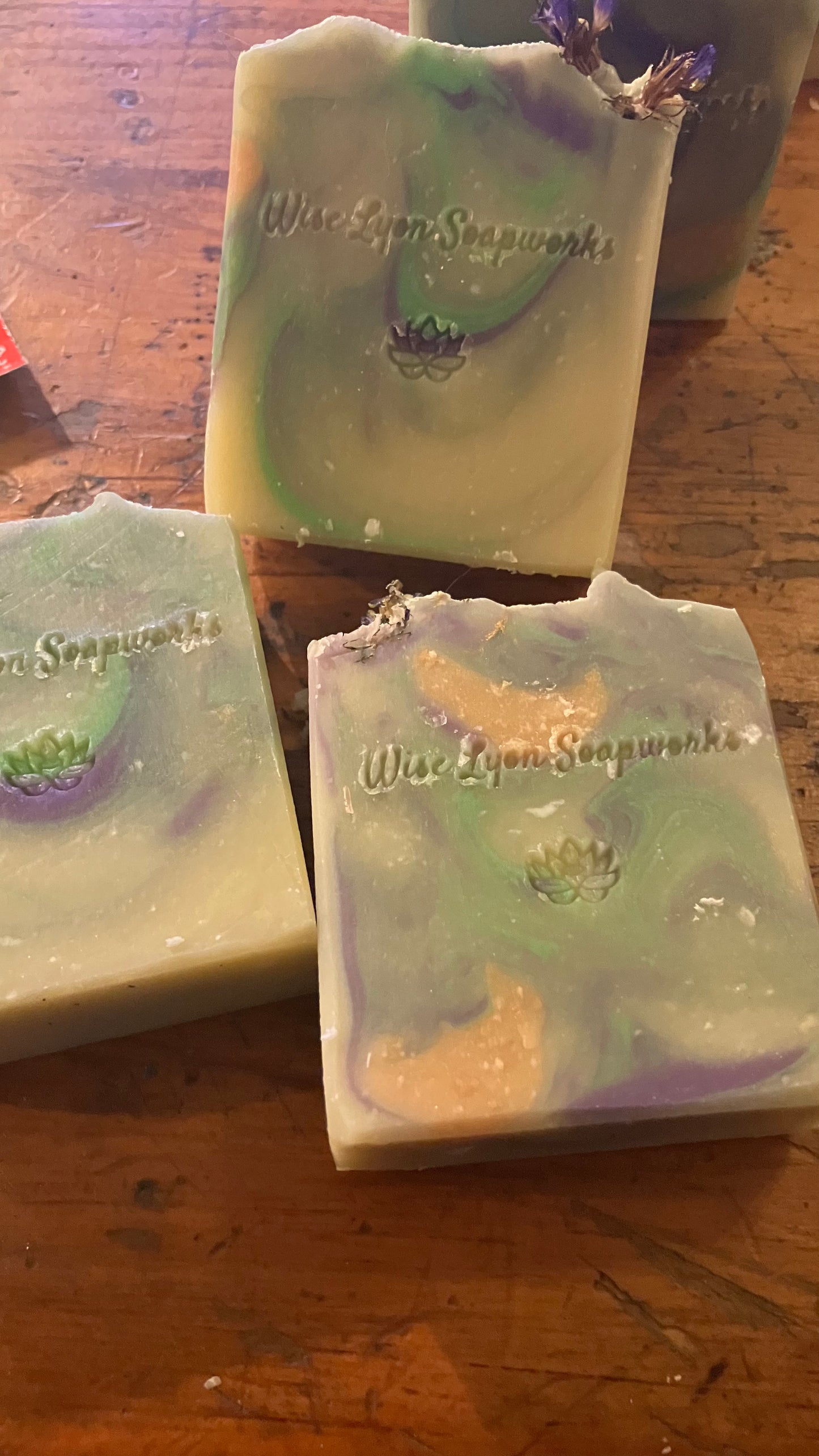 Lavender and White Sage natural soap, organic hempseed oil - Wiselyonsoapworks