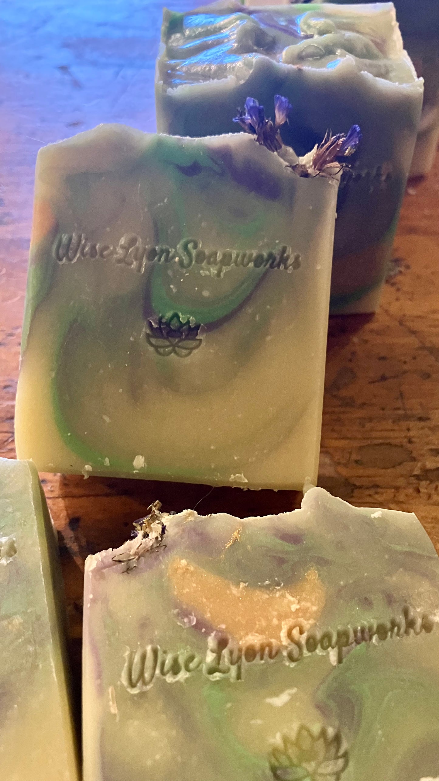 Lavender and White Sage natural soap, organic hempseed oil - Wiselyonsoapworks