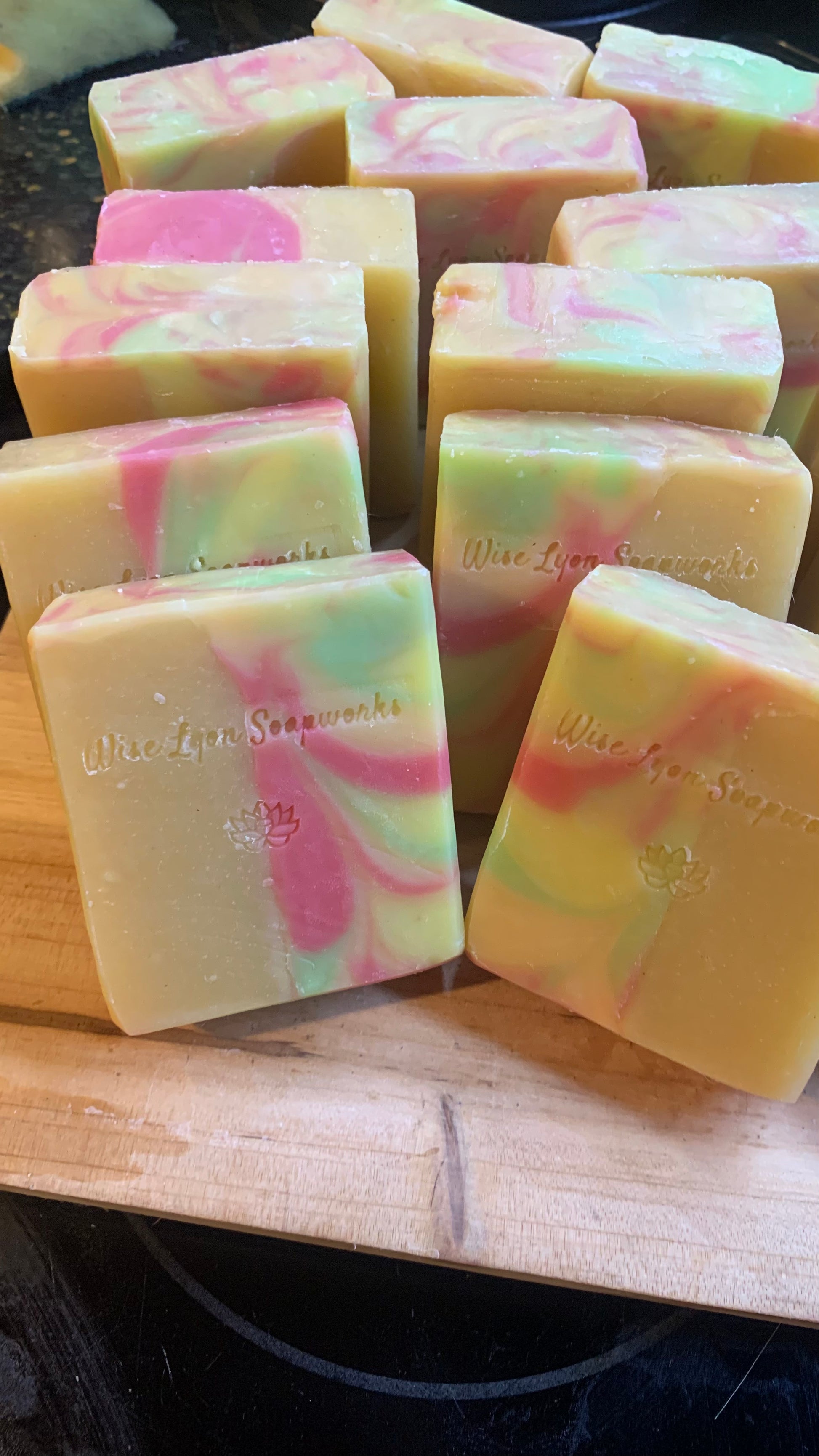 Citrus Sunshine Natural Pumice Soap, organic hemp - Wiselyonsoapworks