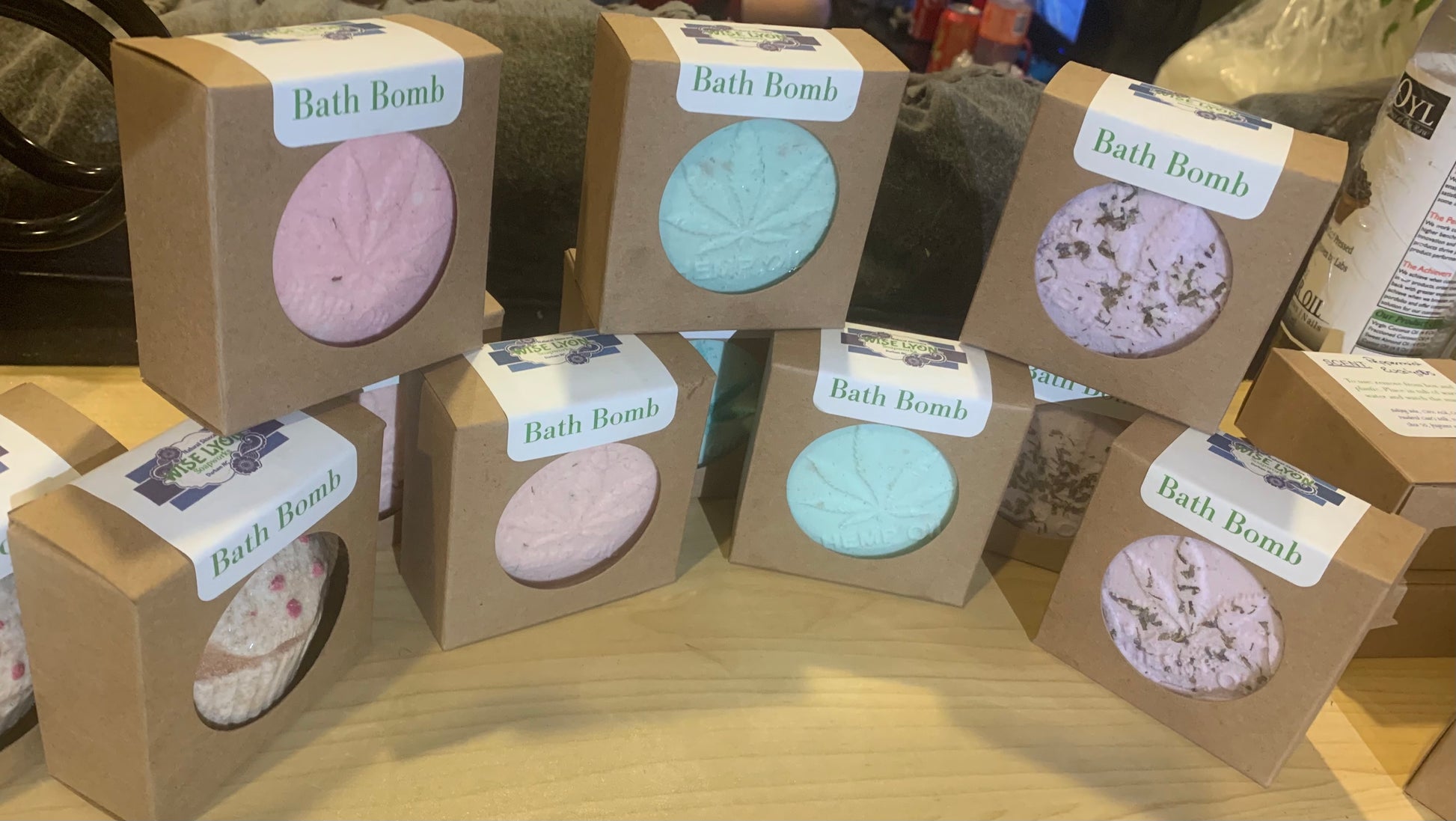 natural hemp Lavender scented bath bomb - Wiselyonsoapworks