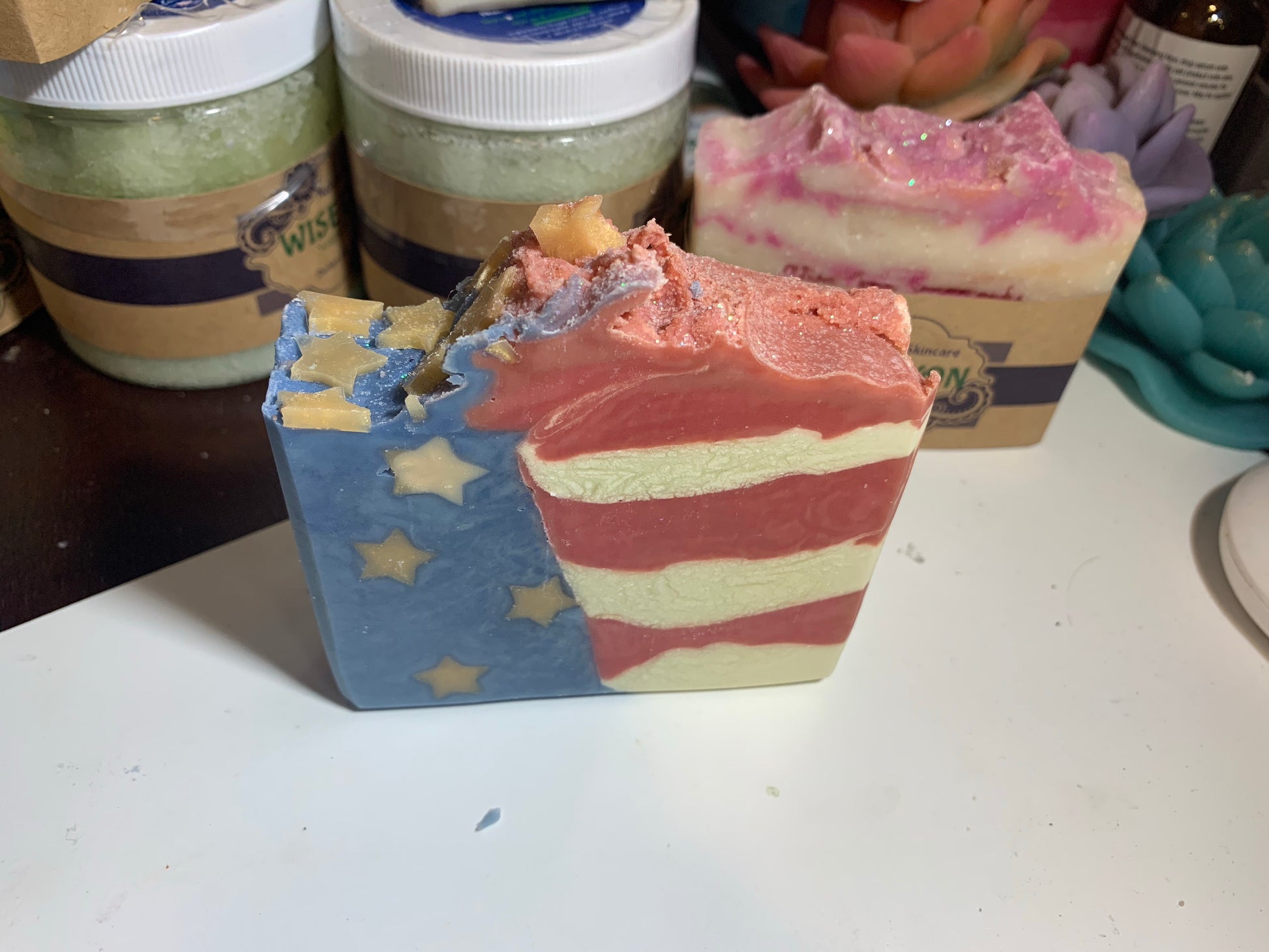 Old Glory Natural Soap, Handmade Soap, Vegan - Wiselyonsoapworks